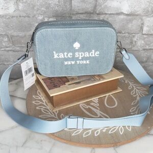 Kate Spade Oh Snap Denim Camera crossbody adjustable bag,perfect 4 shopping 🛍️